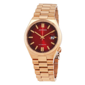 citizen tsuyosa automatic red dial watch nj0153 82x
