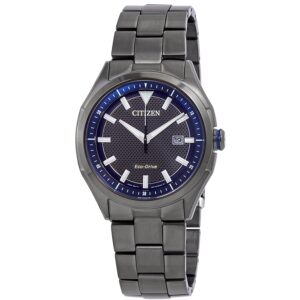 Витрина citizen wdr eco drive blue dial men's watch aw1147 52l