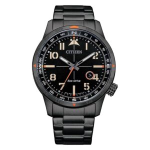 citizen weekender eco drive black dial men's watch bm7555 59e