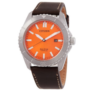 Витрина citizen weekender quartz orange dial men's watch aw1840 09x