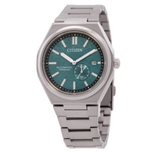 citizen zenshin automatic green dial men's watch nj0180 80x