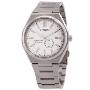 Home citizen zenshin automatic white dial men's watch nj0180 80a