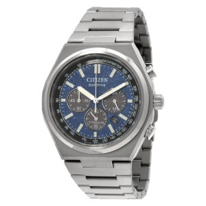 Витрина citizen zenshin chronograph blue dial men's watch ca4610 85l