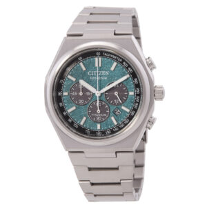 Home citizen zenshin chronograph green dial men's watch ca4610 85x