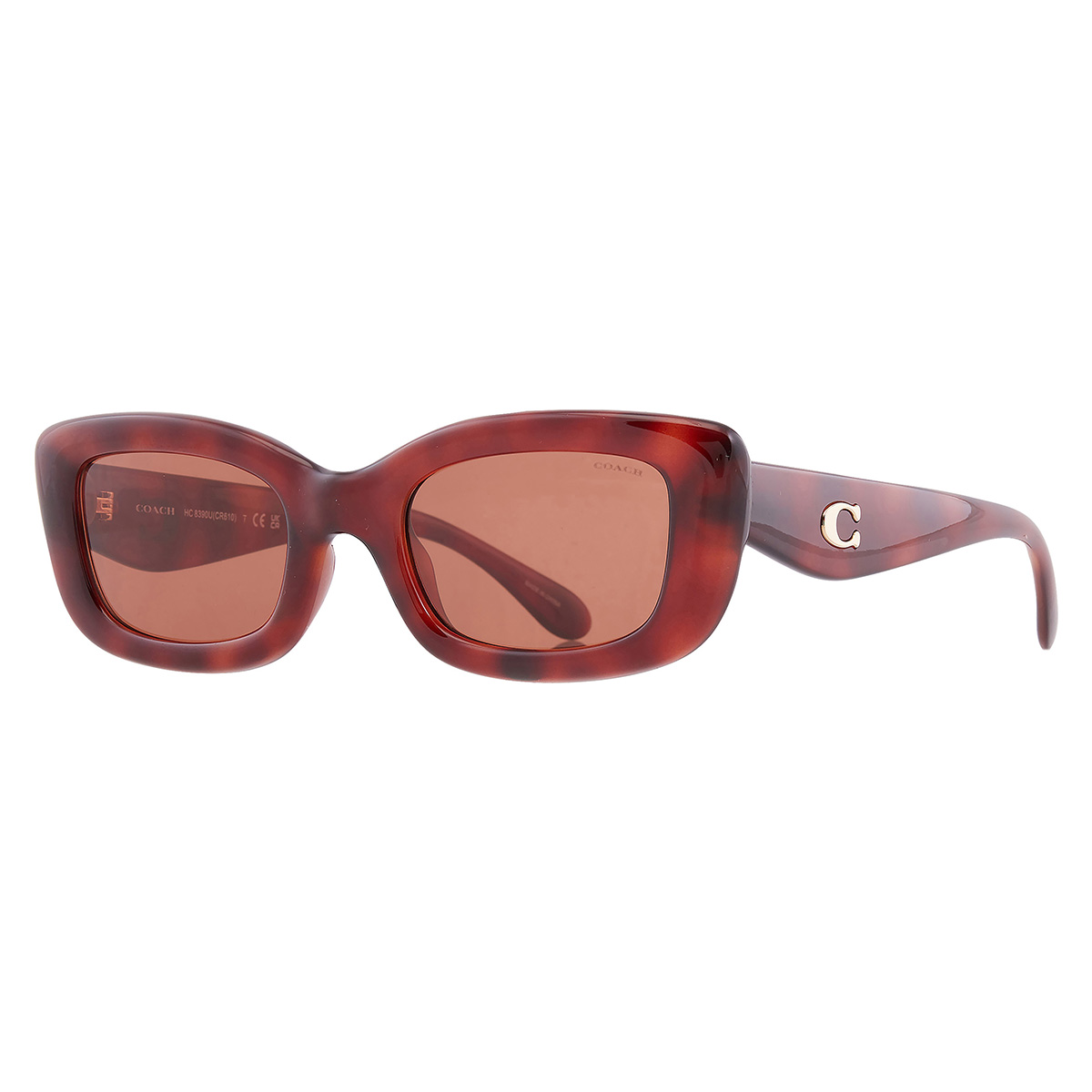 coach brown rectangular ladies sunglasses hc8390u 577473 51 coach brown rectangular ladies sunglasses hc8390u 577473 51