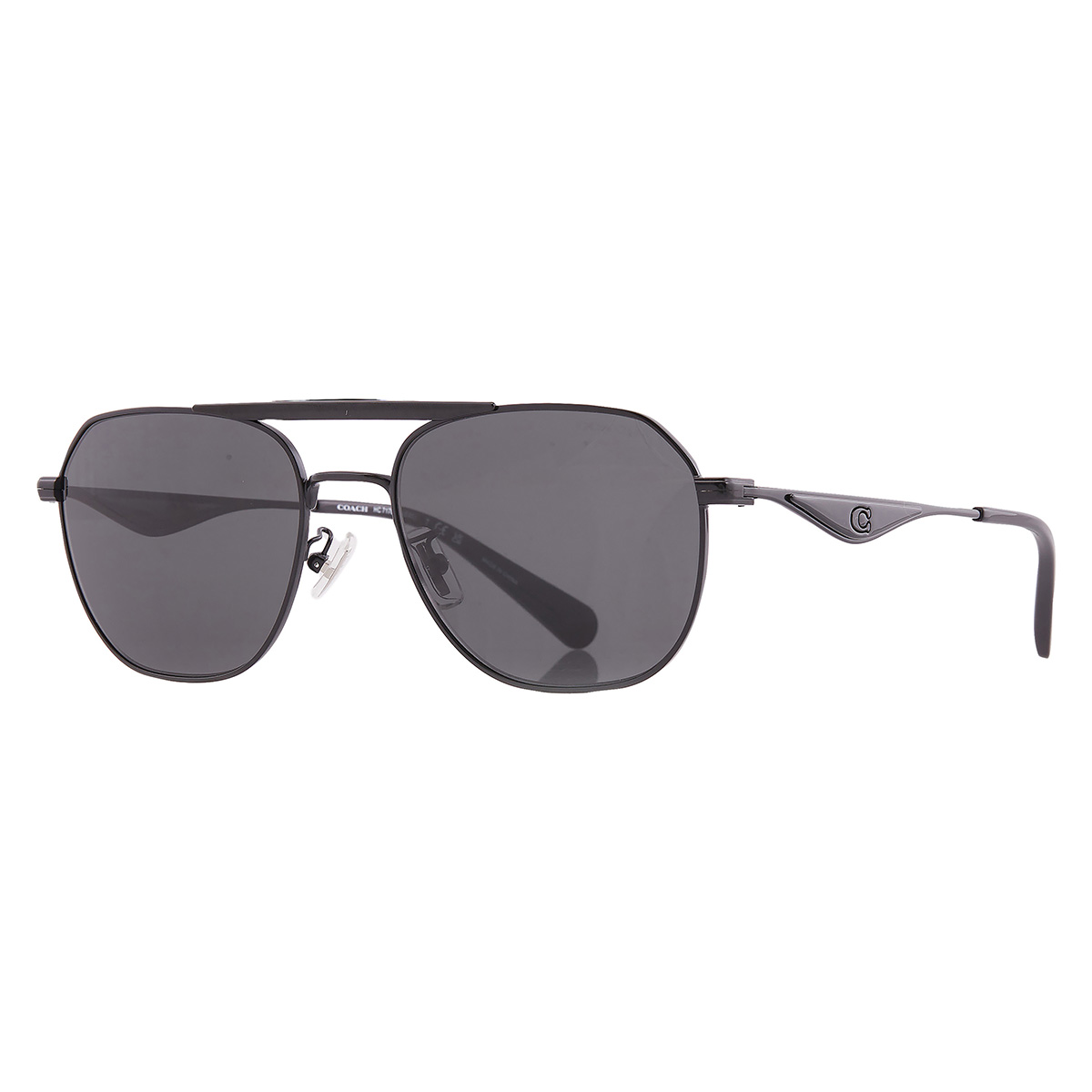 coach grey pilot men's sunglasses hc7178 939387 57 coach grey pilot men's sunglasses hc7178 939387 57