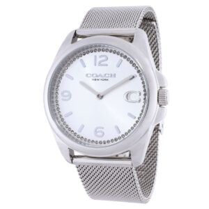coach greyson quartz silver dial ladies watch 14504146