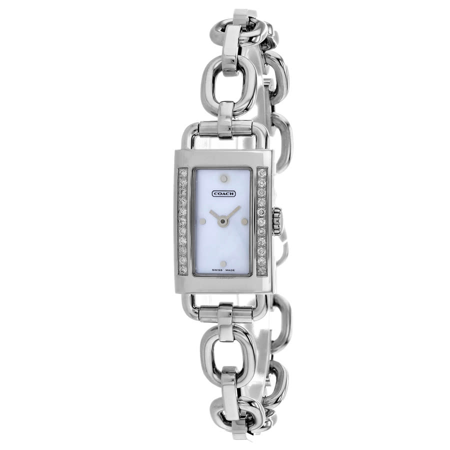 coach mother of pearl silver quartz mother of pearl dial ladies watch 14500465 coach mother of pearl silver quartz mother of pearl dial ladies watch 14500465