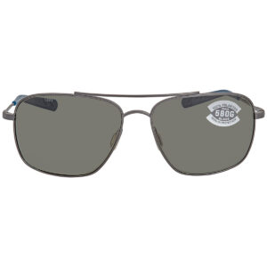 Home costa del mar canaveral grey polarized glass titanium men's sunglasses can 185 ogglp 59