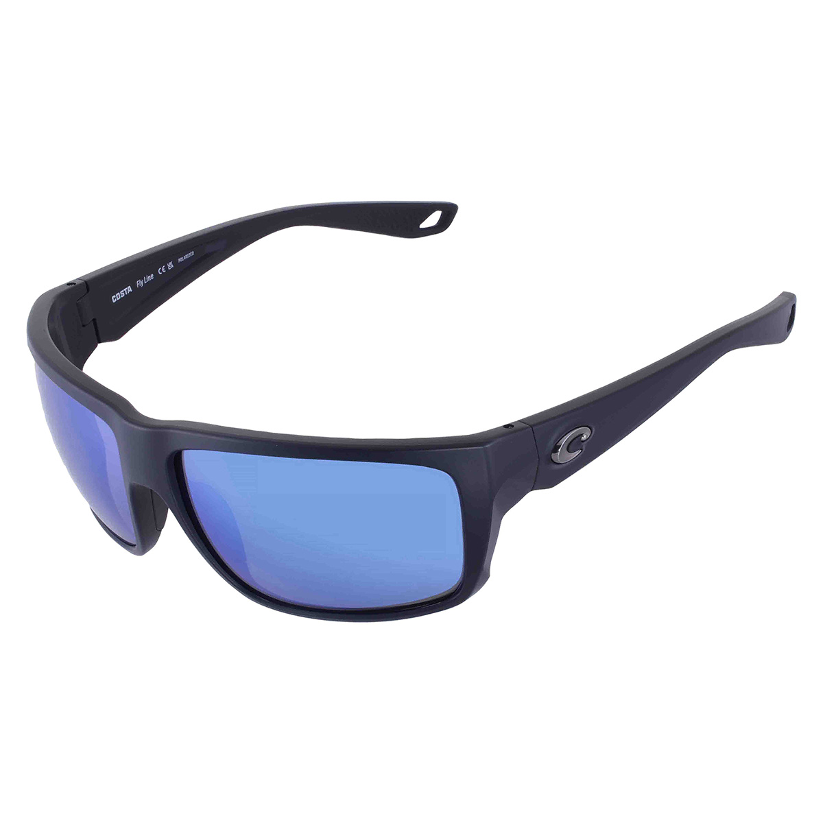 costa del mar fly line blue mirror polarized glass wrap men's sunglasses 6s9129 912902 64 costa del mar fly line blue mirror polarized glass wrap men's sunglasses 6s9129 912902 64