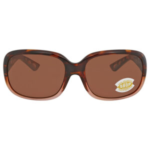 costa del mar gannet copper polarized rectangular ladies sunglasses gnt 120 ocp 58