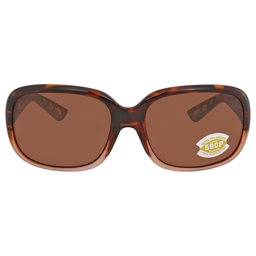 costa del mar gannet copper polarized rectangular ladies sunglasses gnt 120 ocp 58 costa del mar gannet copper polarized rectangular ladies sunglasses gnt 120 ocp 58