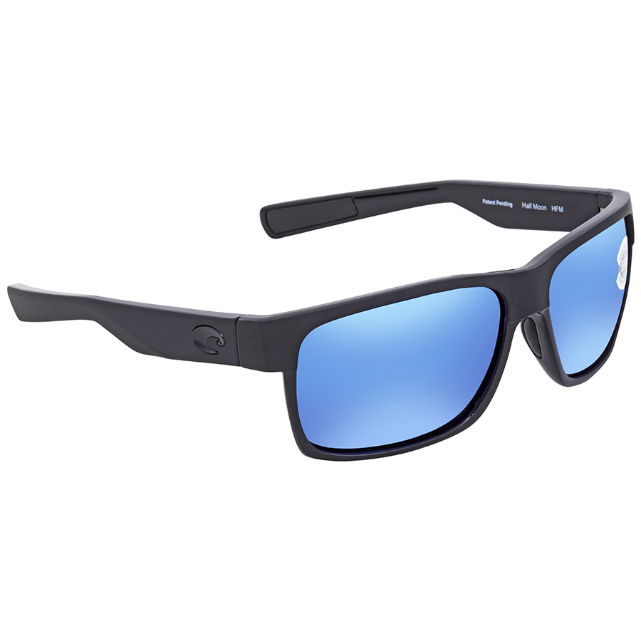 costa del mar half moon blue mirror polarized glass rectangular men's sunglasses hfm 155 obmglp 60 costa del mar half moon blue mirror polarized glass rectangular men's sunglasses hfm 155 obmglp 60