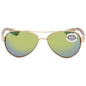 costa del mar loreto green mirror polarized glass ladies sunglasses lr 64 ogmglp 56