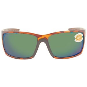 Home costa del mar reefton green mirror polarized polycarbonate rectangular men's sunglasses 6s9007 900711 64