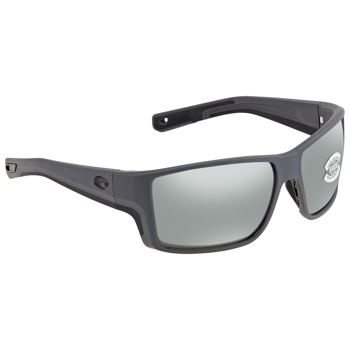 costa del mar reefton pro grey silver mirror polarized rectangular men's sunglasses 6s9080 908009 63 costa del mar reefton pro grey silver mirror polarized rectangular men's sunglasses 6s9080 908009 63