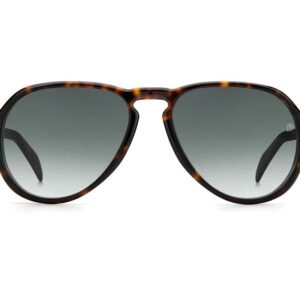 david beckham green shaded pilot men's sunglasses db 7079/s 0086/9k 55