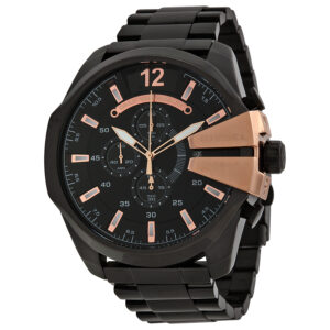 diesel chief chronograph black dial stainless steel men's watch dz4309
