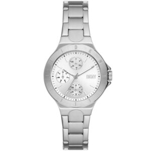 dkny chambers quartz silver dial ladies watch ny6678