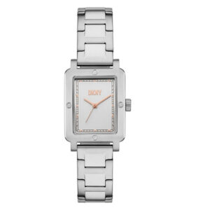 dkny city rivet quartz silver dial ladies watch ny6662