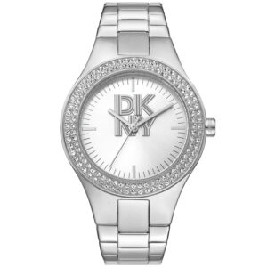 dkny fashion silver tone dial ladies watch dk1l025m0015