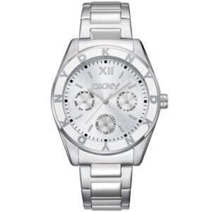 dkny fashion silver tone dial ladies watch dk1l073m0015