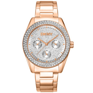 dkny fashion silver tone dial ladies watch dk1l078m0035