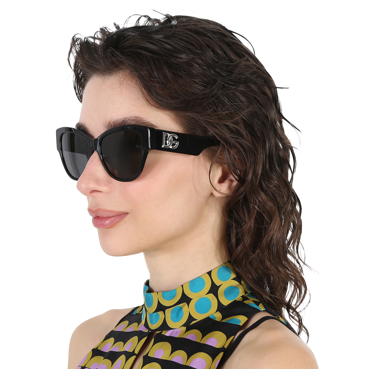 dolce & gabbana dolce and gabbana dark grey cat eye ladies sunglasses dg4449 501/87 54 dolce & gabbana dolce and gabbana dark grey cat eye ladies sunglasses dg4449 501/87 54