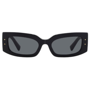 dolce & gabbana dolce and gabbana dark grey rectangular ladies sunglasses dg4479 501/87 55