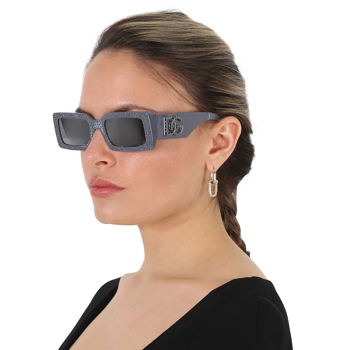 dolce & gabbana dolce and gabbana grey mirrored black rectangular ladies sunglasses dg4447b 30906g 53 dolce & gabbana dolce and gabbana grey mirrored black rectangular ladies sunglasses dg4447b 30906g 53