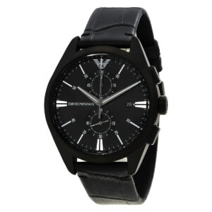 Home emporio armani chronograph quartz black dial men's watch ar11483