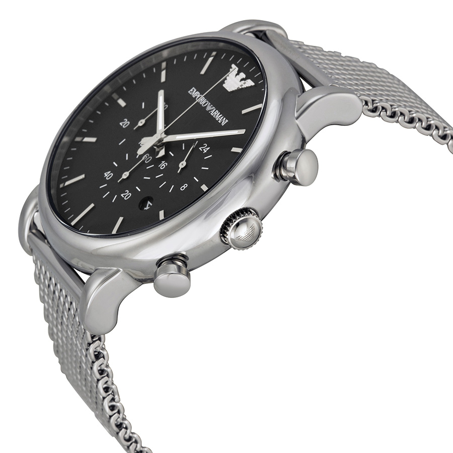 emporio armani classic chronograph black dial men's watch ar1808 emporio armani classic chronograph black dial men's watch ar1808