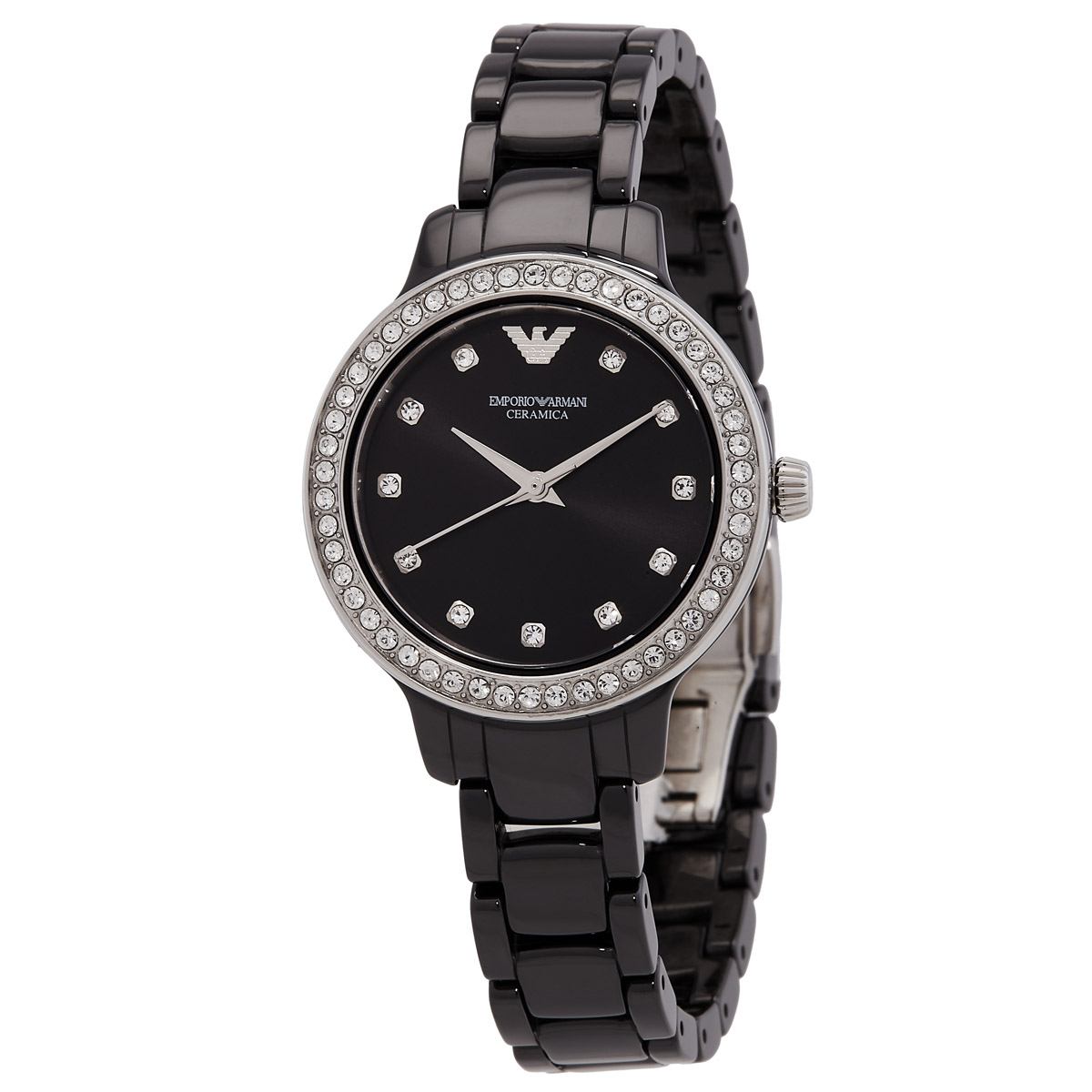 emporio armani cleo quartz crystal black dial ladies watch ar70008 emporio armani cleo quartz crystal black dial ladies watch ar70008