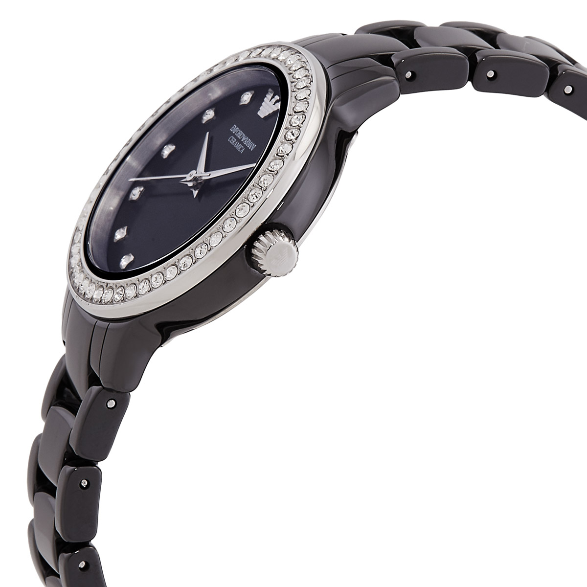 emporio armani cleo quartz crystal black dial ladies watch ar70008 emporio armani cleo quartz crystal black dial ladies watch ar70008