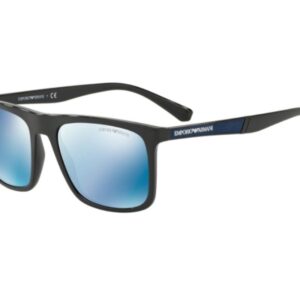 Home emporio armani dark blue mirror square men's sunglasses ea4097 501755 56
