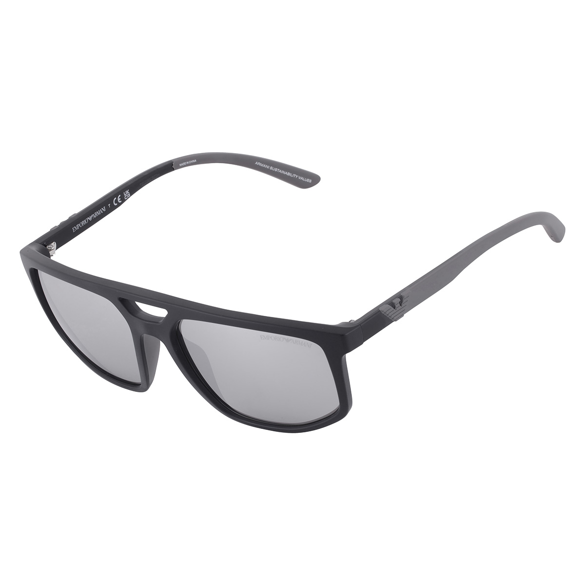 emporio armani light grey mirror silver navigator men's sunglasses ea4248u 50016g 58 emporio armani light grey mirror silver navigator men's sunglasses ea4248u 50016g 58