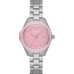 Home emporio armani quartz crystal pink dial ladies watch ar11546