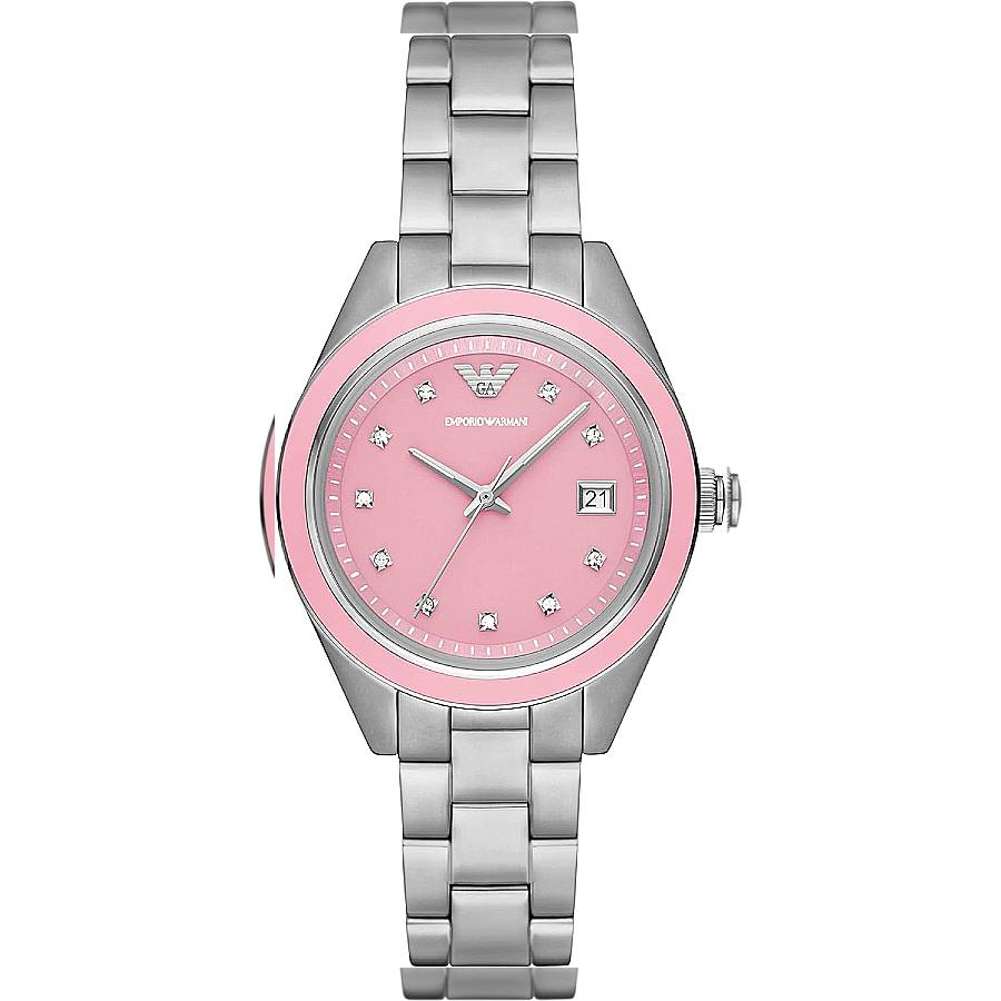 emporio armani quartz crystal pink dial ladies watch ar11546 emporio armani quartz crystal pink dial ladies watch ar11546