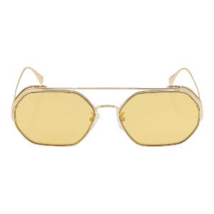 Home fendi gold mirror geometric ladies sunglasses fe40039u 10l 57