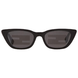 Home fendi smoke mirror logo folding cat eye ladies sunglasses fe40089i 01c 53