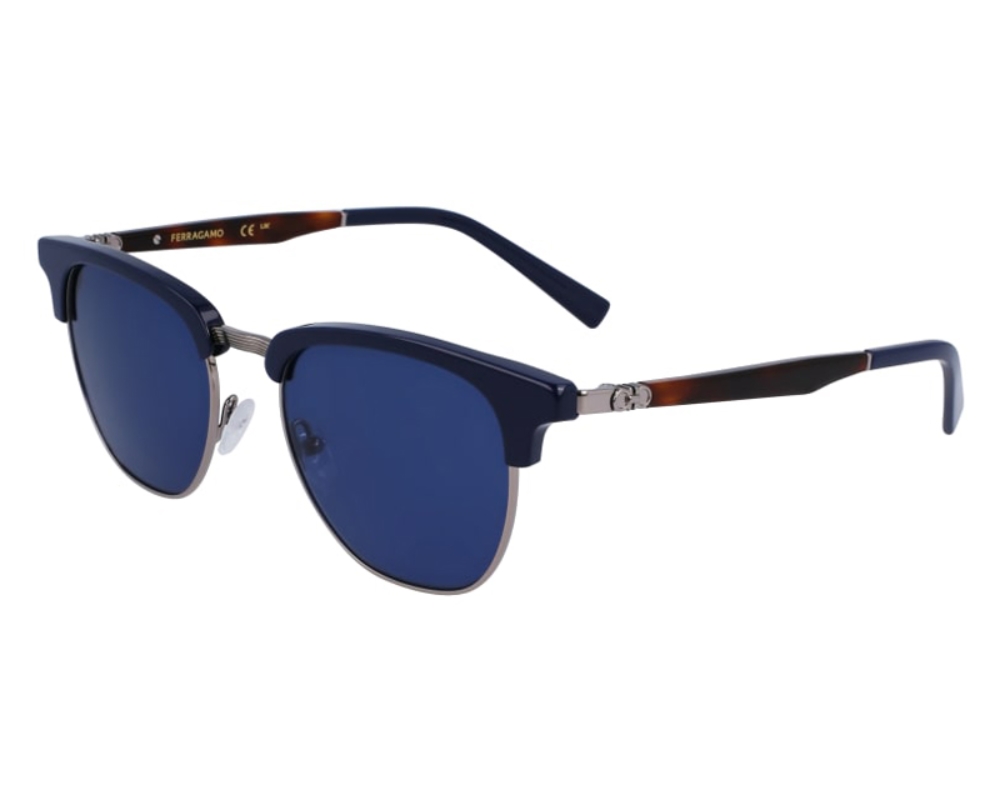 ferragamo blue square men's sunglasses sf307s 414 53 ferragamo blue square men's sunglasses sf307s 414 53
