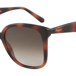 Home ferragamo brown gradient square ladies sunglasses sf1072s 240 56