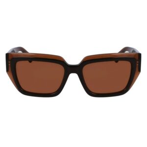 Home ferragamo brown square ladies sunglasses sf2002s 233 55