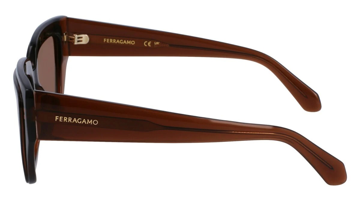 ferragamo brown square ladies sunglasses sf2002s 233 55 ferragamo brown square ladies sunglasses sf2002s 233 55