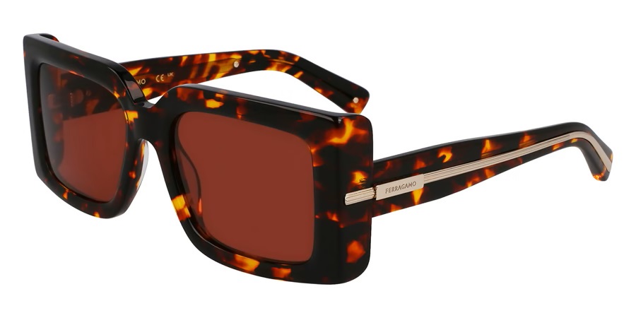ferragamo brown square ladies sunglasses sf2032s 242 55 ferragamo brown square ladies sunglasses sf2032s 242 55