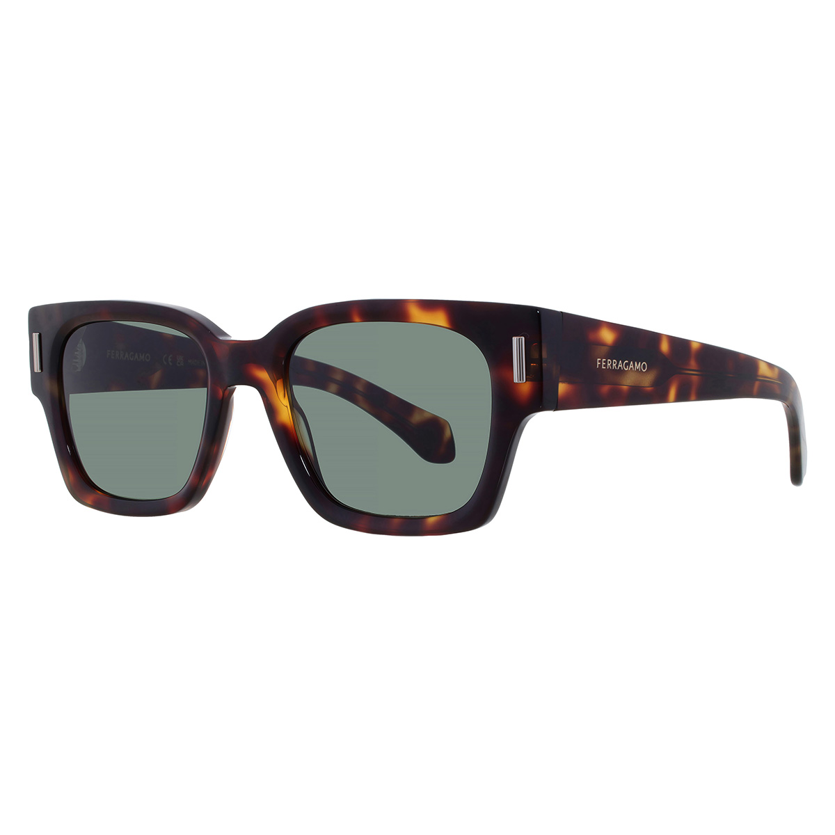 ferragamo green square men's sunglasses sf2010s 242 52 ferragamo green square men's sunglasses sf2010s 242 52