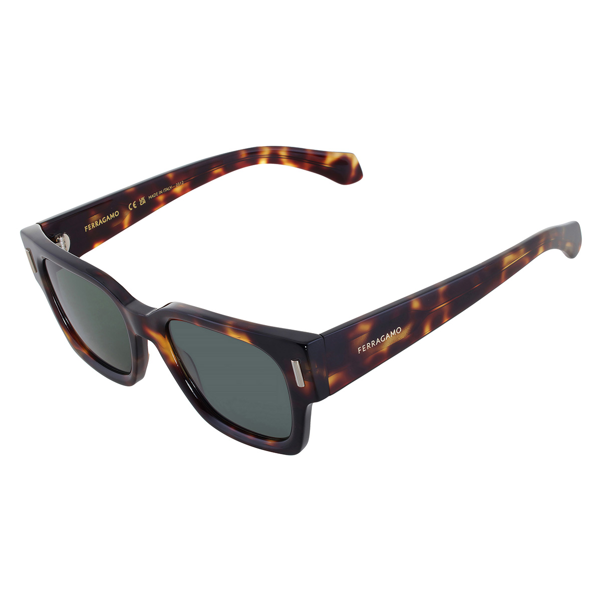 ferragamo green square men's sunglasses sf2010s 242 52 ferragamo green square men's sunglasses sf2010s 242 52