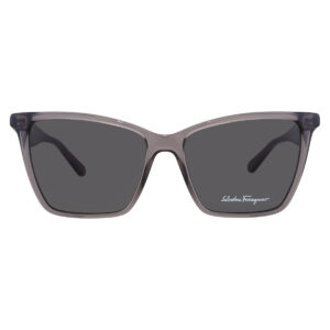 Home ferragamo grey butterfly ladies sunglasses sf3017 057 54