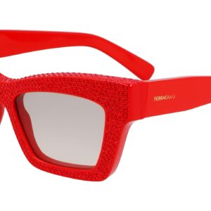Home ferragamo red butterfly ladies sunglasses sf2045sr 600 52