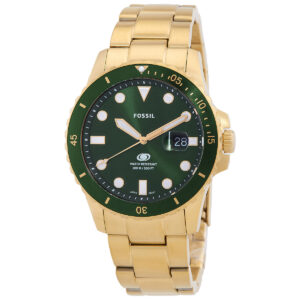 fossil blue dive quartz green dial men's watch fs6030